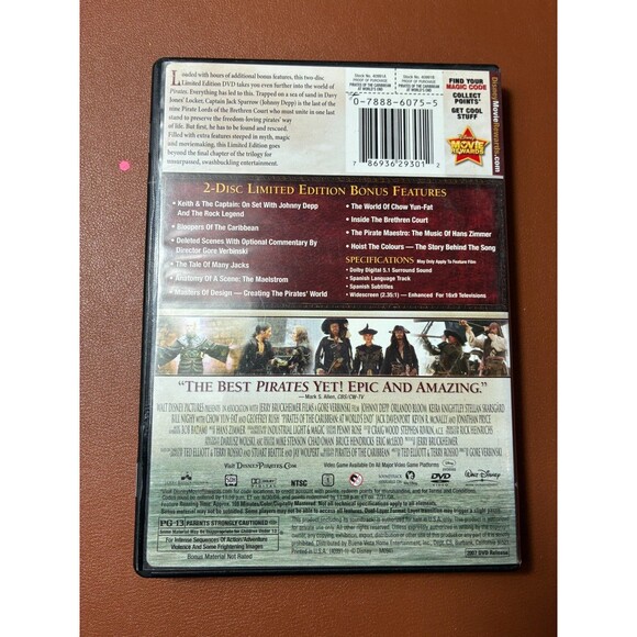 Pirates of the Caribbean At World's End 2-Disc DVD - Limited Edition - Picture 2 of 4